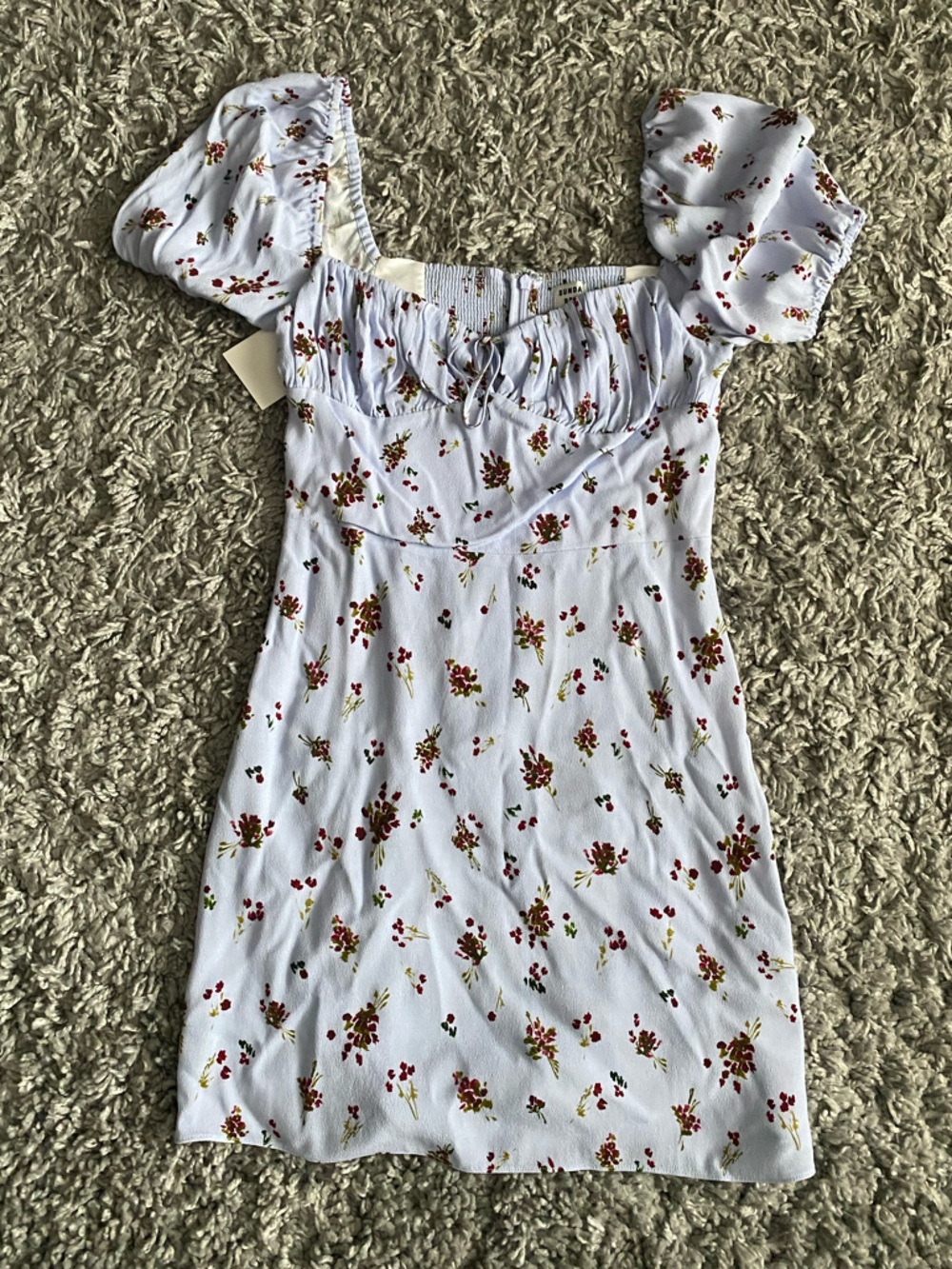 Sunday Best Mini Dress with Red Floral Print -NWT
